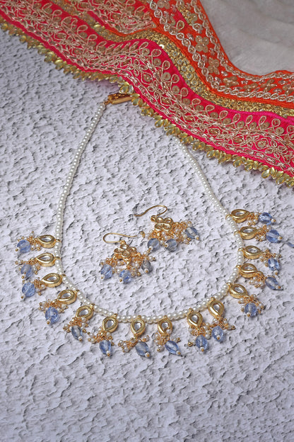 Kundan Embellished Necklace Set 
