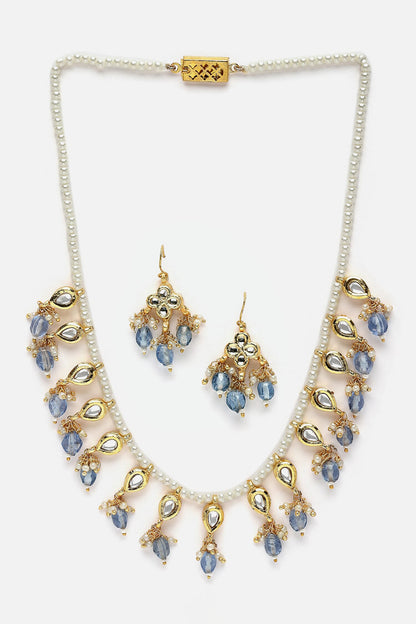 Kundan Embellished Necklace Set 