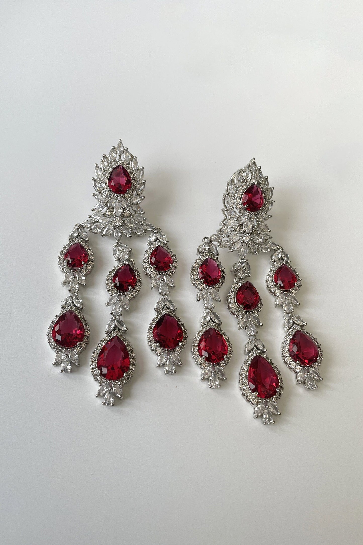 Tear Drop Carved Necklace Set 