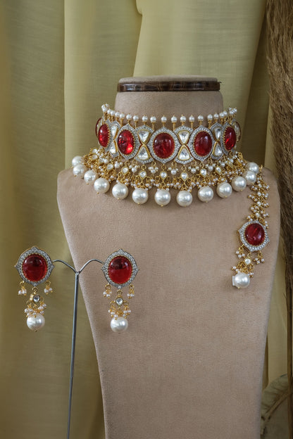 Mughal Carved Choker Set 