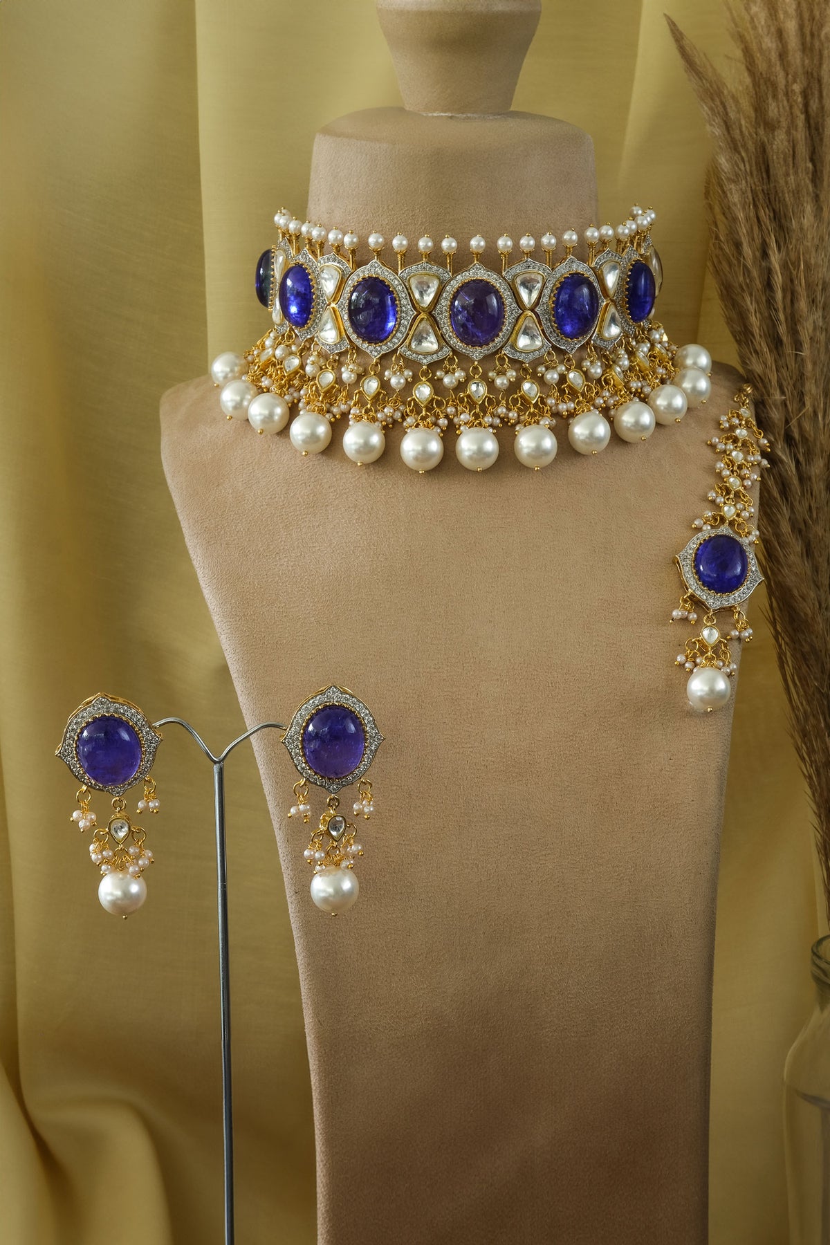 Stone Embellished Choker Set 