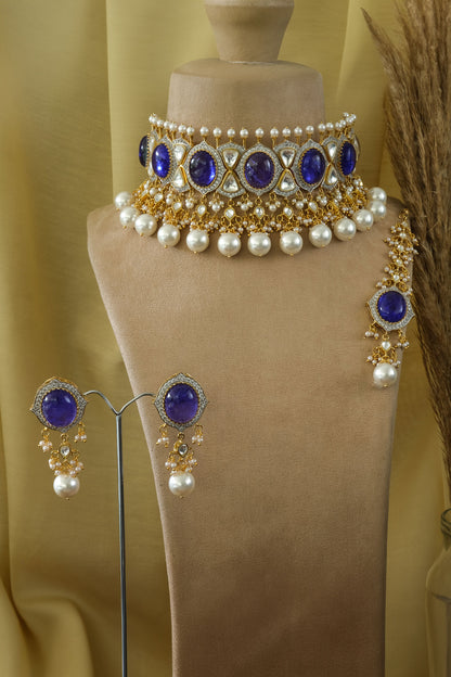 Stone Embellished Choker Set 