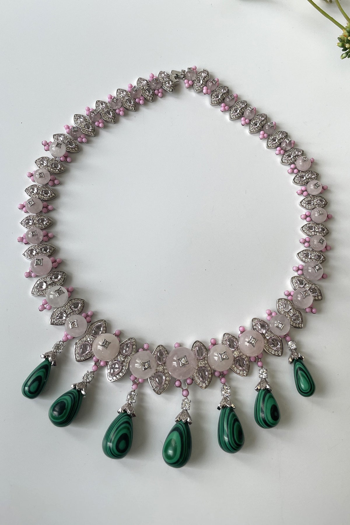 Bead Embellished Pendant Necklace Set 
