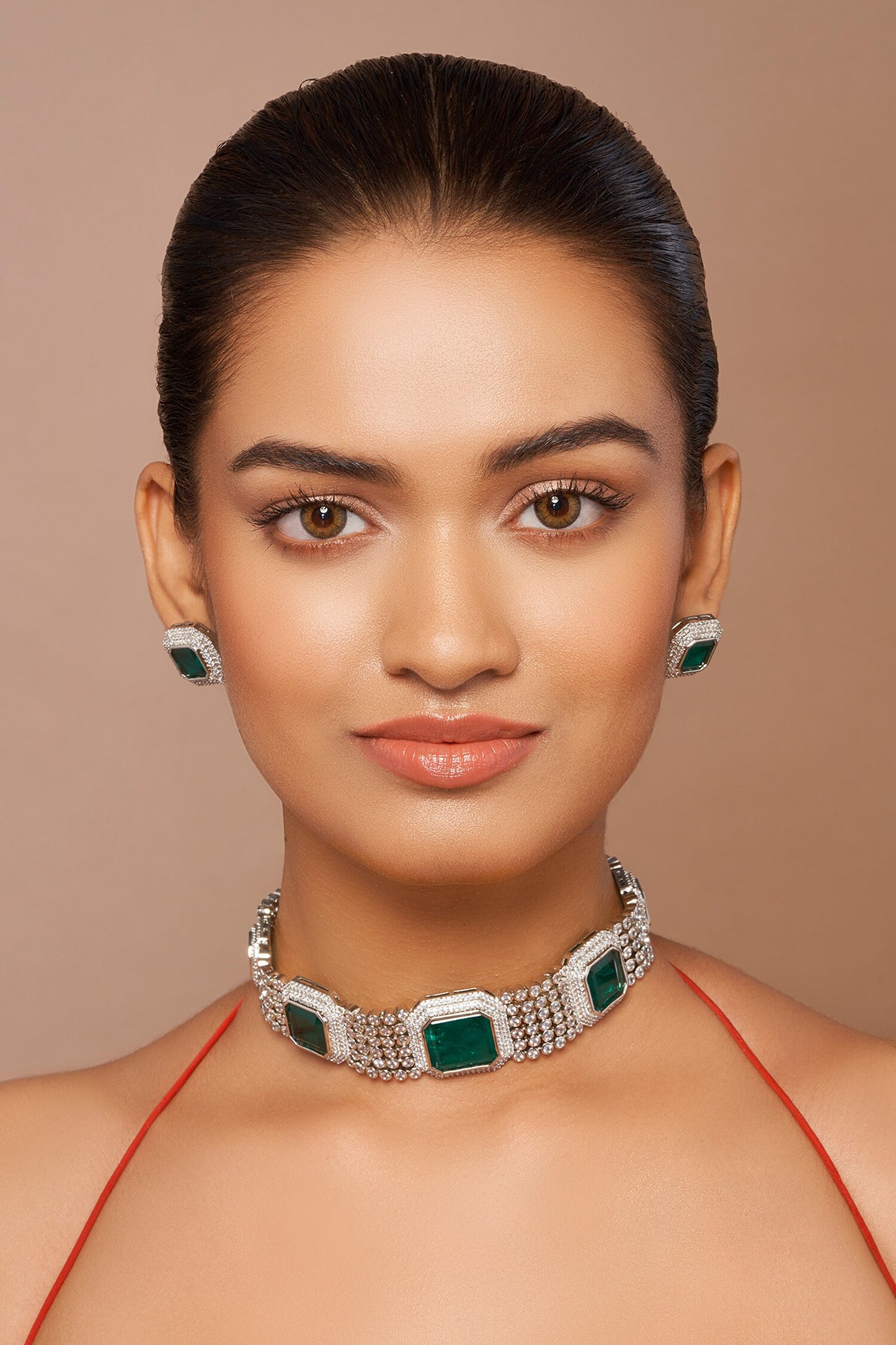 Geometric Carved Choker Set 