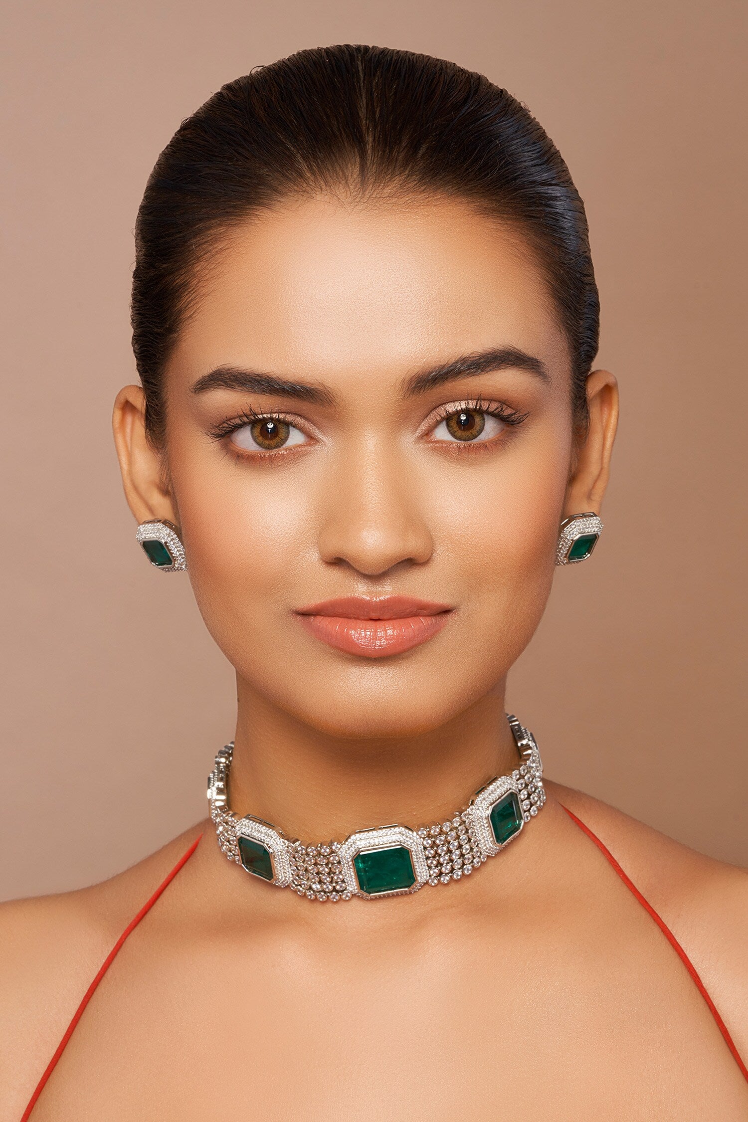 Geometric Carved Choker Set 