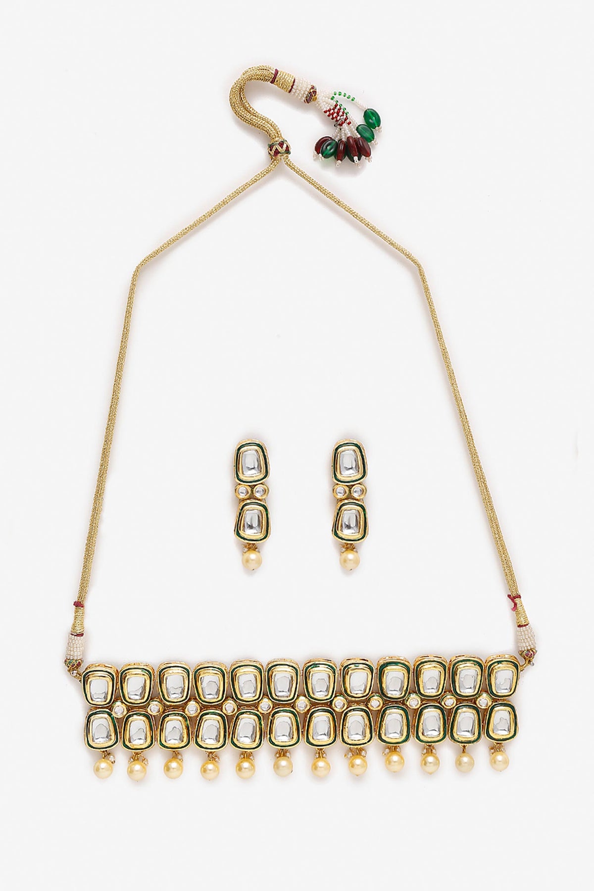 Kundan Hand Work Choker Necklace Set 