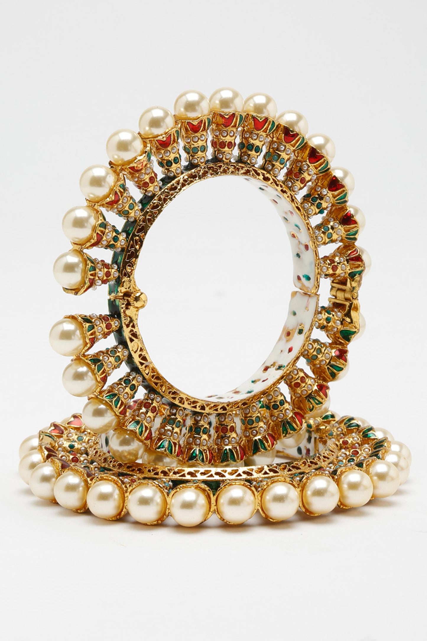 Stone Embellished Bangles- Set of 2 