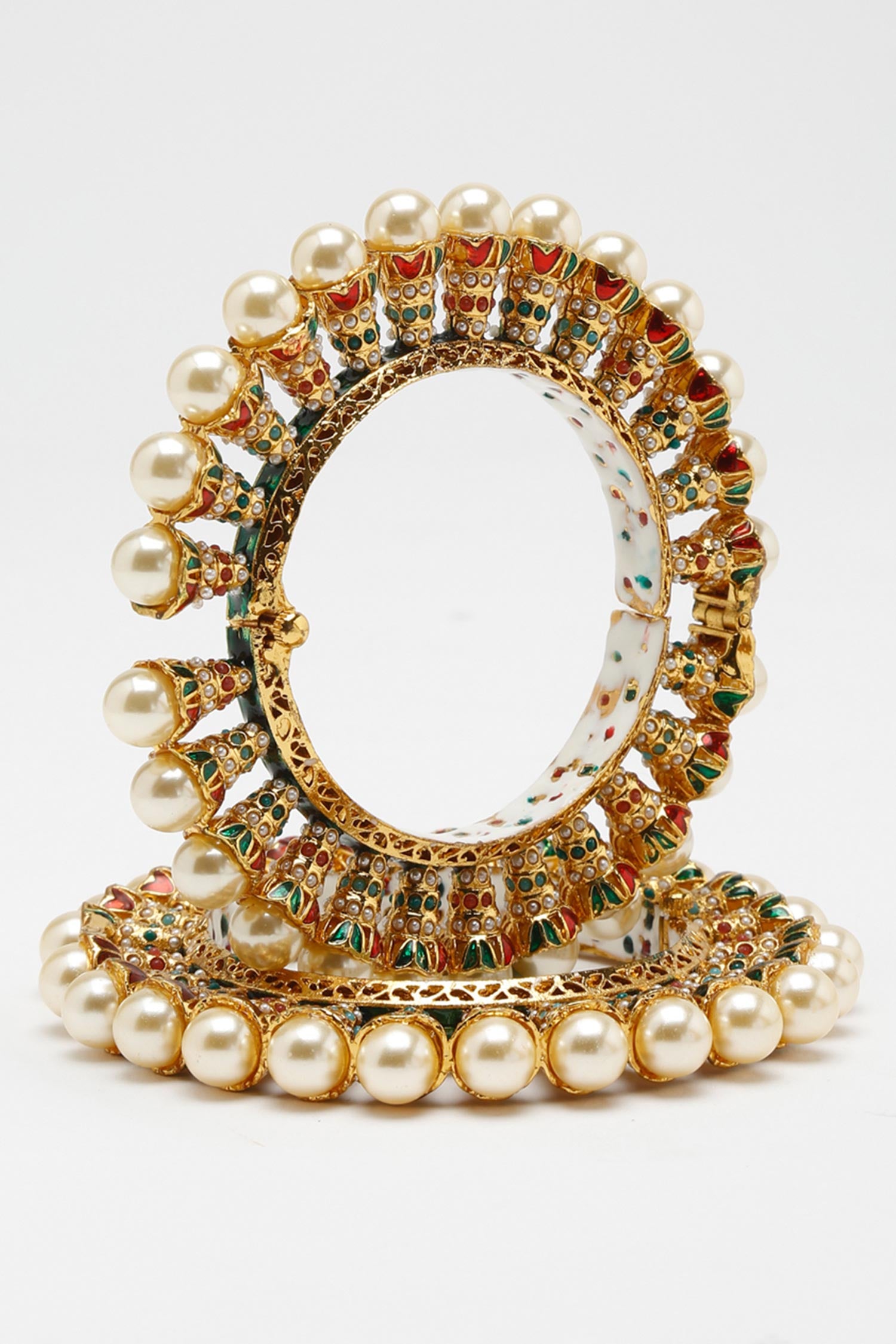 Stone Embellished Bangles- Set of 2 
