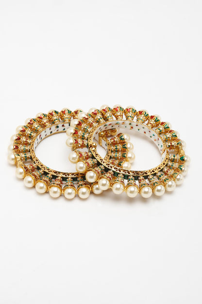 Stone Embellished Bangles- Set of 2 