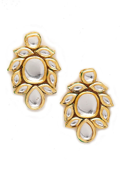 Kundan Cluster Necklace Set 
