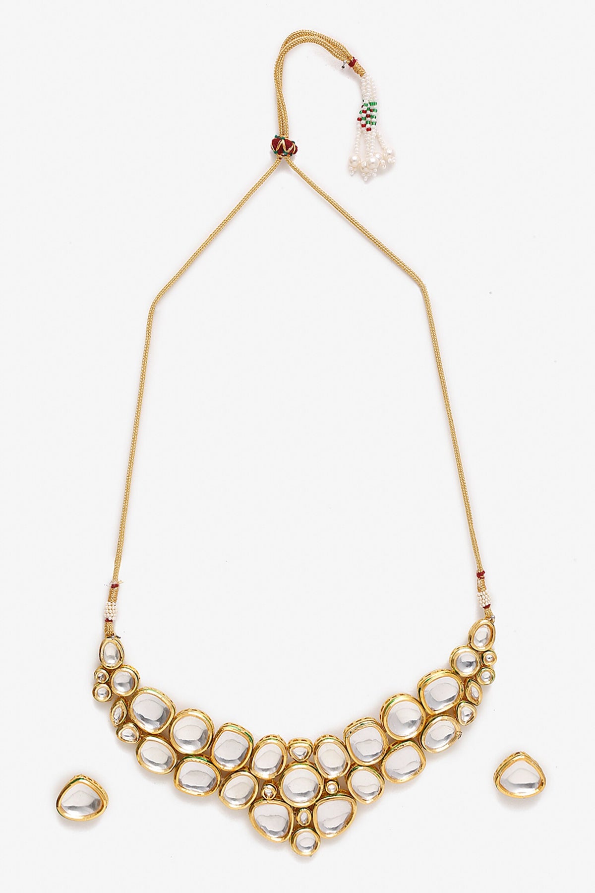 Clustered Kundan Necklace Set 
