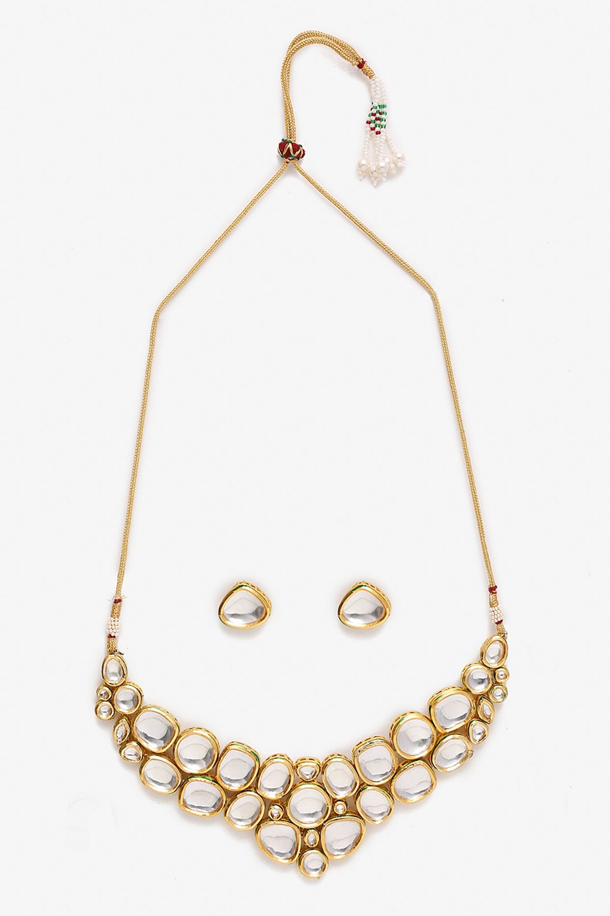 Clustered Kundan Necklace Set 