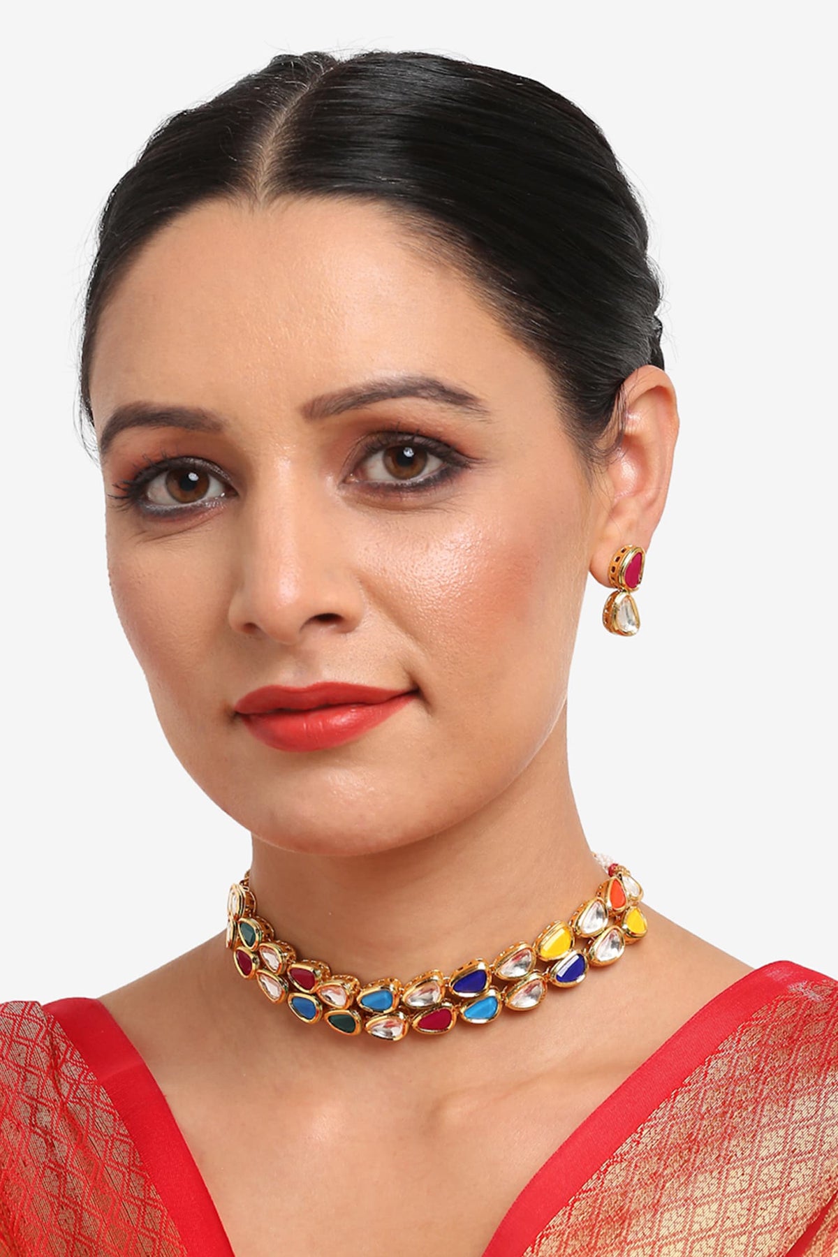 Kundan Stone Studded Choker Set 