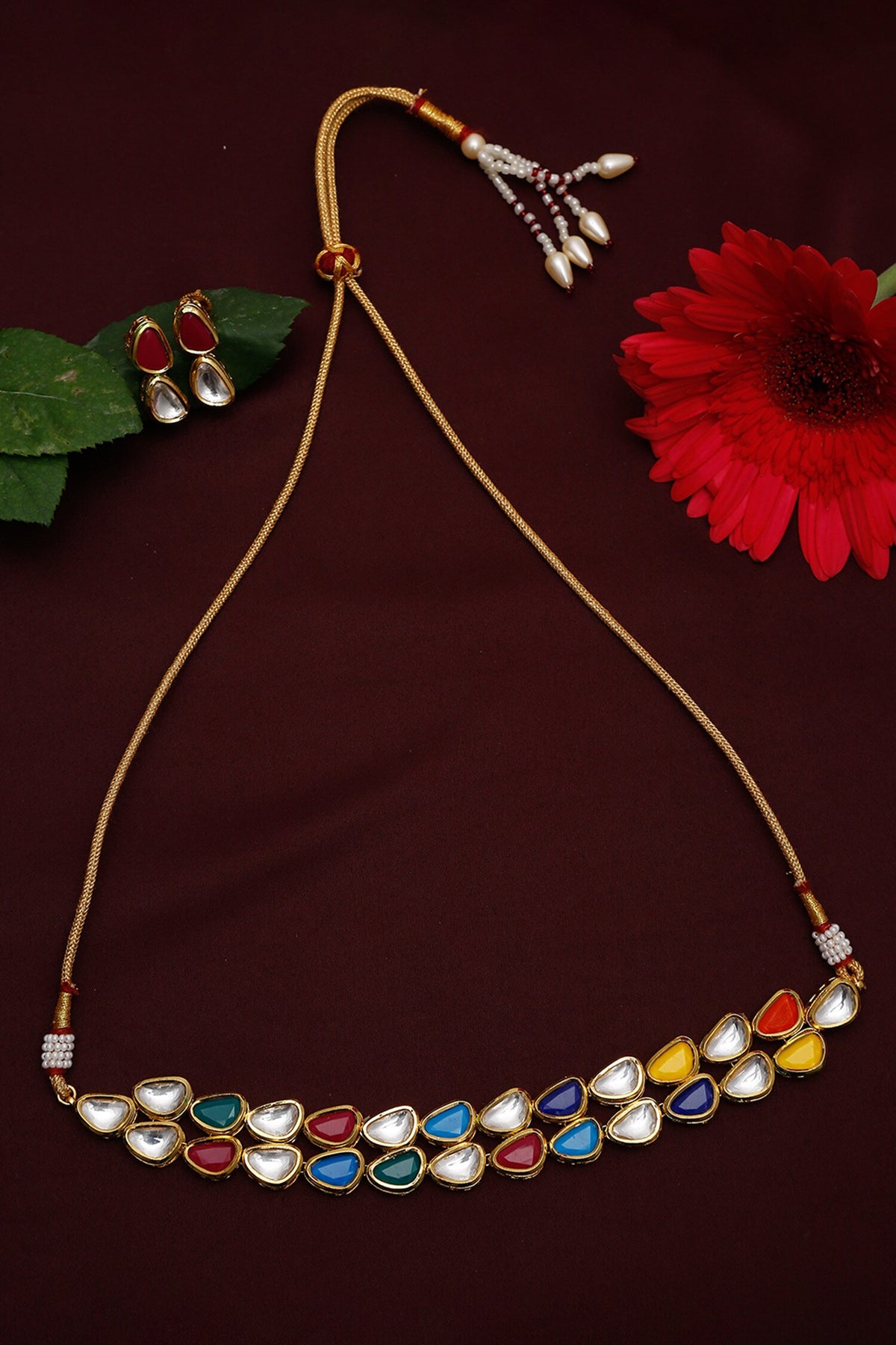 Kundan Stone Studded Choker Set 