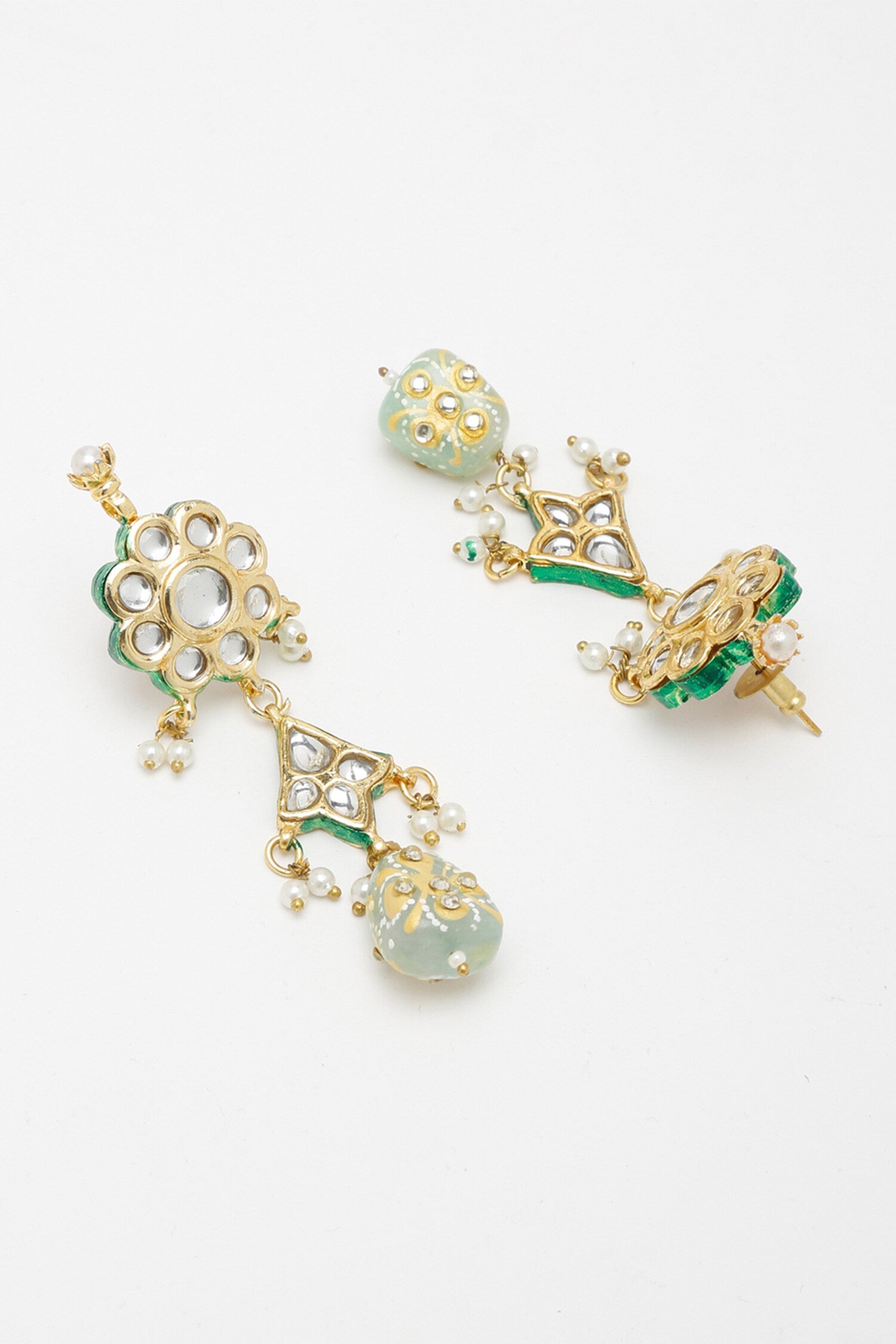 Kundan Embellished Long Necklace Set 