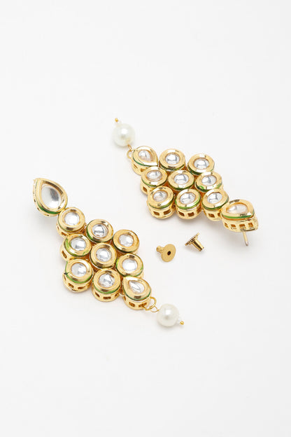 Floral Kundan Brooch Choker Set 