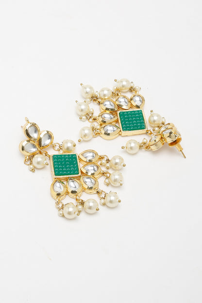 Geometric Stone Embellished Necklace Set 