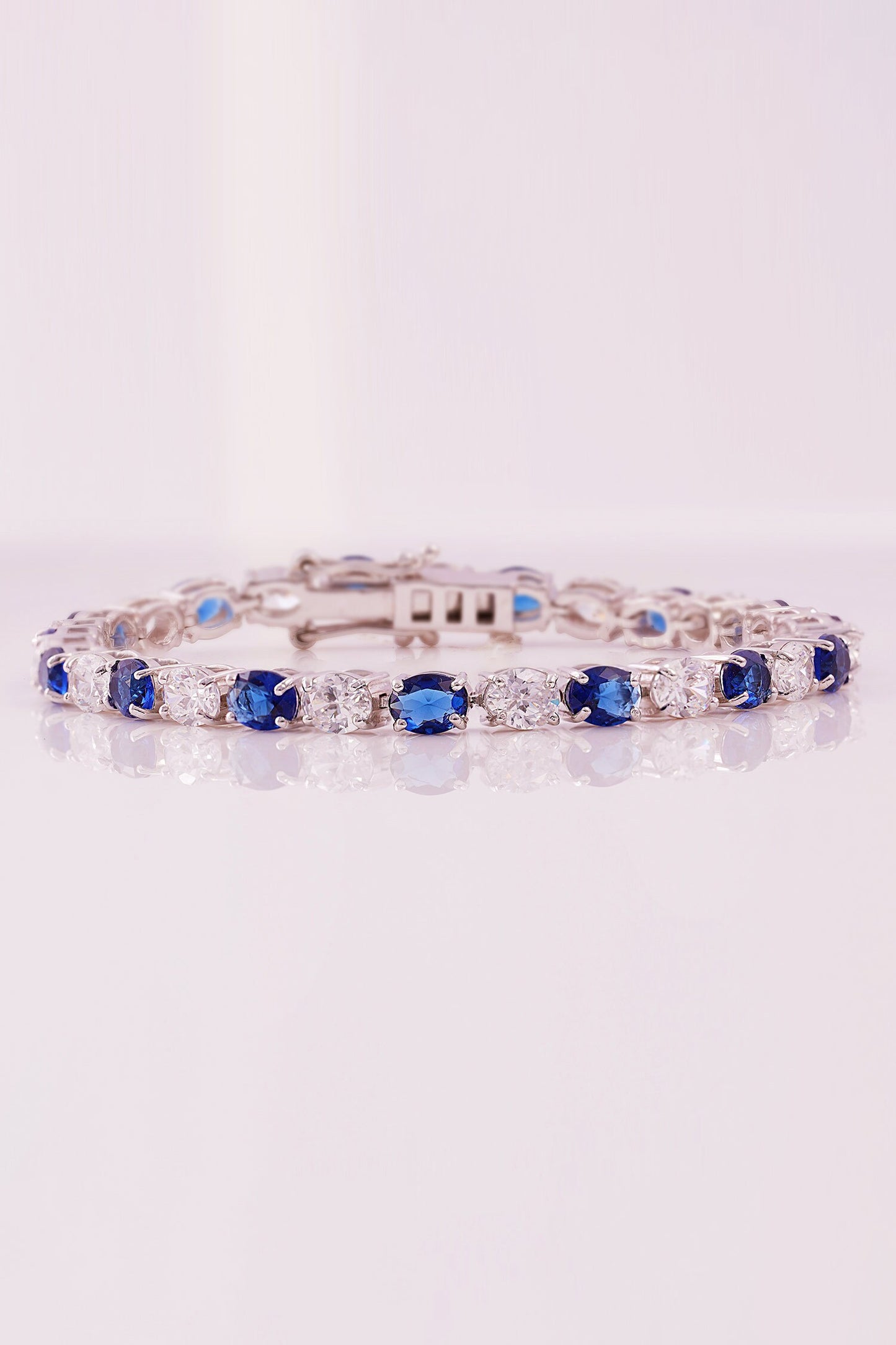 Alea Oval Stone Tennis Bracelet 