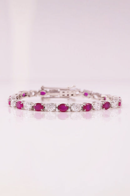 Alea Ruby Stone Tennis Bracelet 