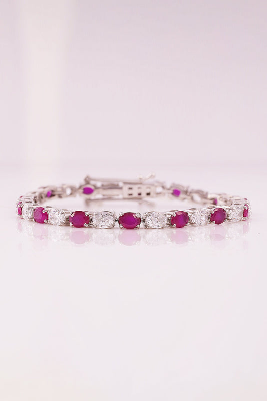 Alea Ruby Stone Tennis Bracelet 