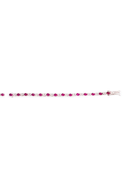 Alea Ruby Stone Tennis Bracelet 