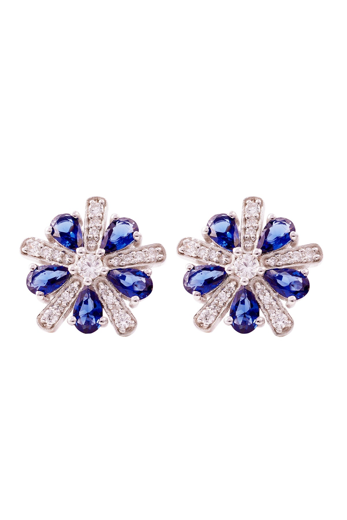 Faye Flor Stone Studded Floral Studs 