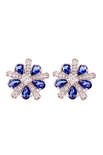 Faye Flor Stone Studded Floral Studs 
