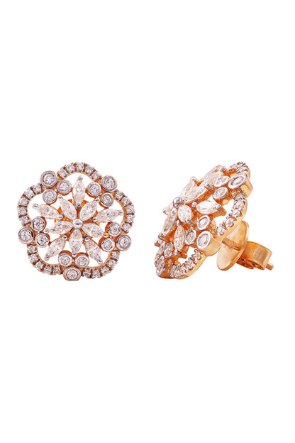 Estrela Floral Zirconia Studs 