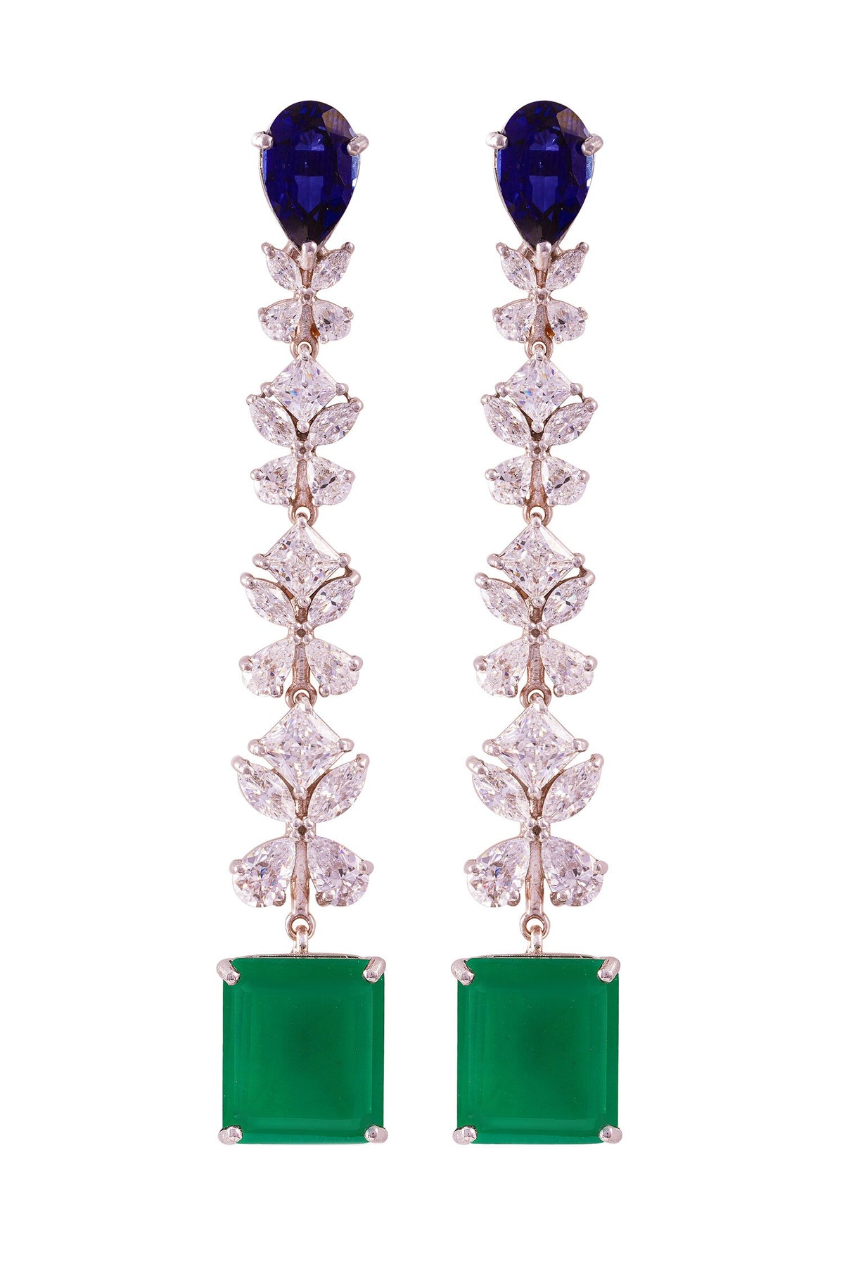 Fiesta Fusion Floral Zirconia Earrings 
