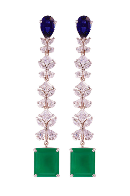 Fiesta Fusion Floral Zirconia Earrings 