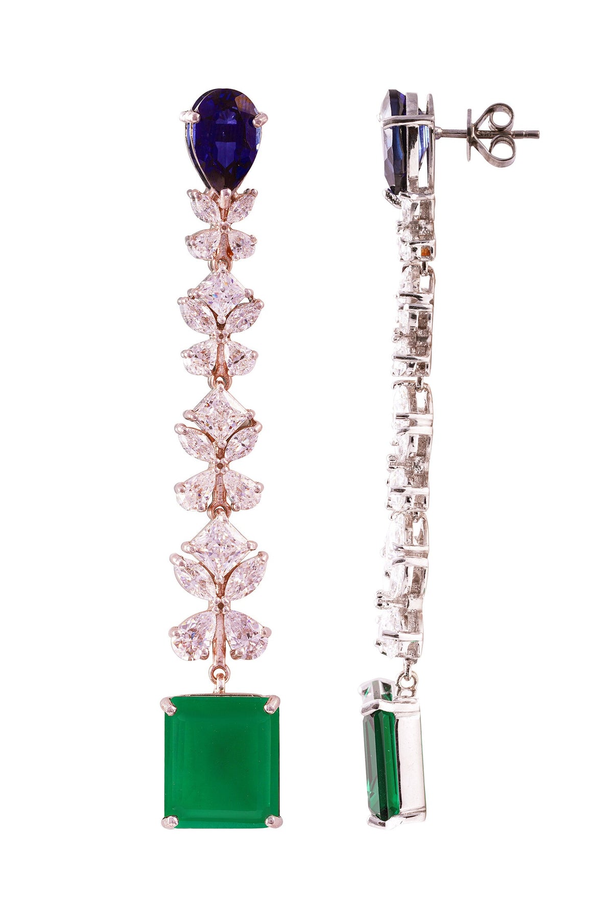 Fiesta Fusion Floral Zirconia Earrings 
