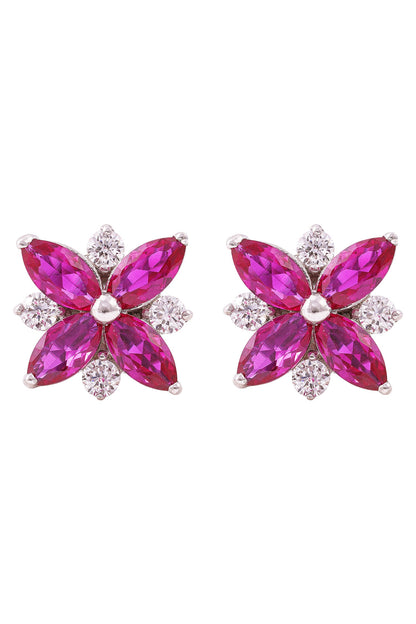 Encanto Floral Marquise Stone Studs 