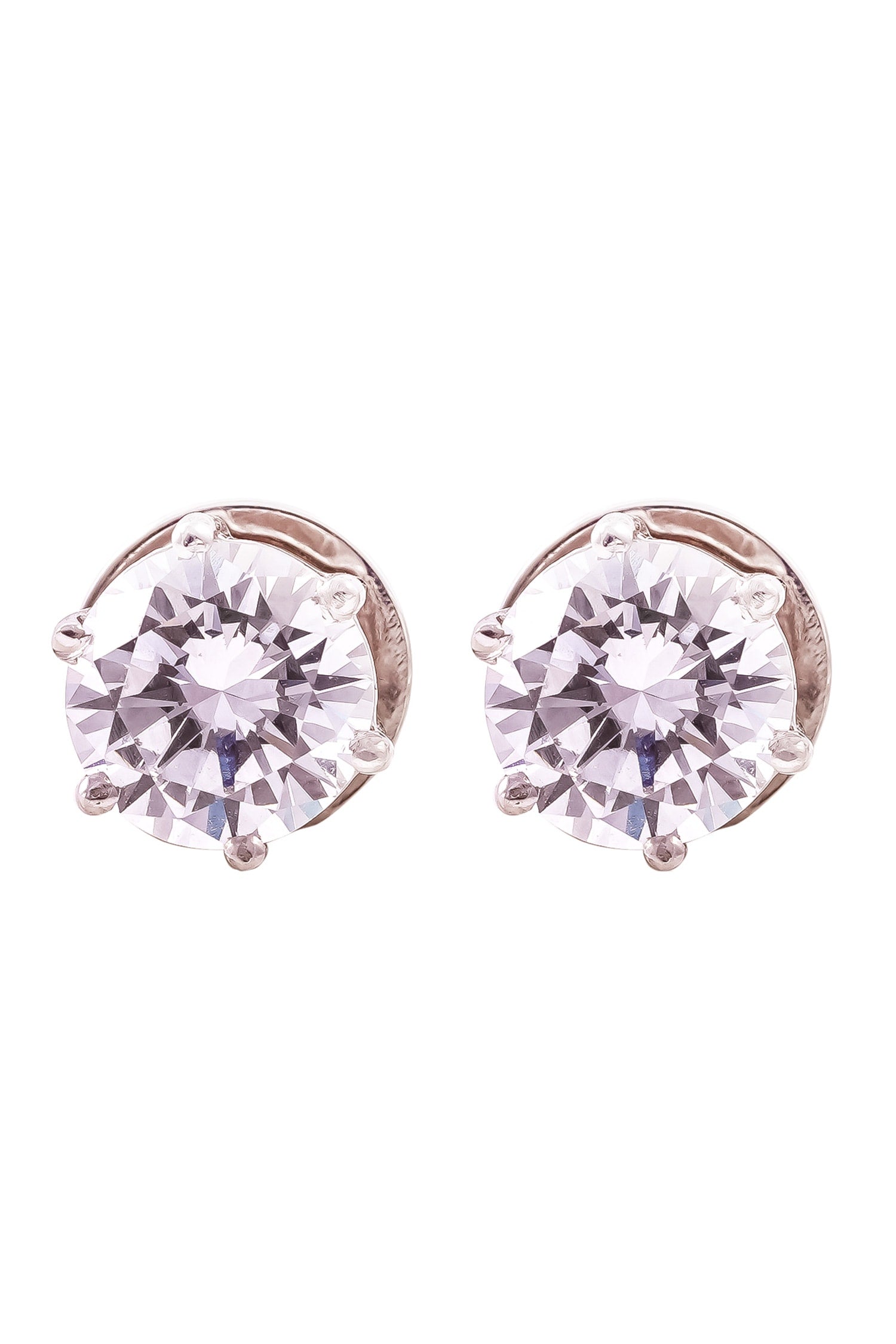 Round Solitaire Stone Studs 
