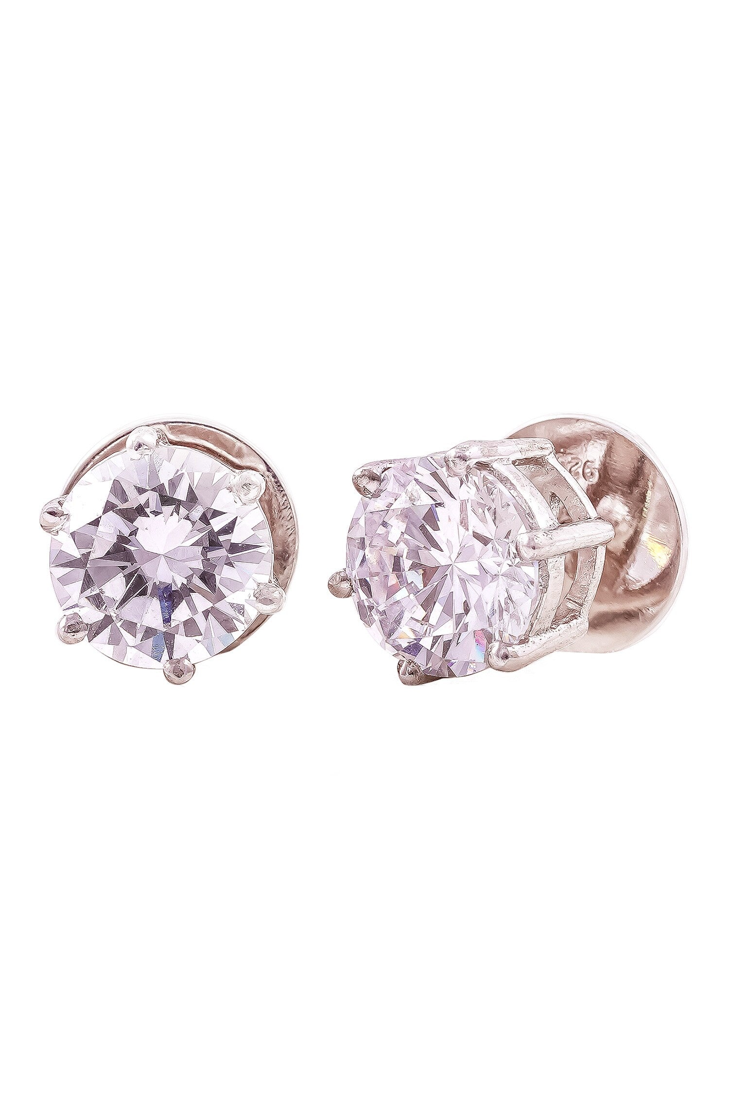Round Solitaire Stone Studs 