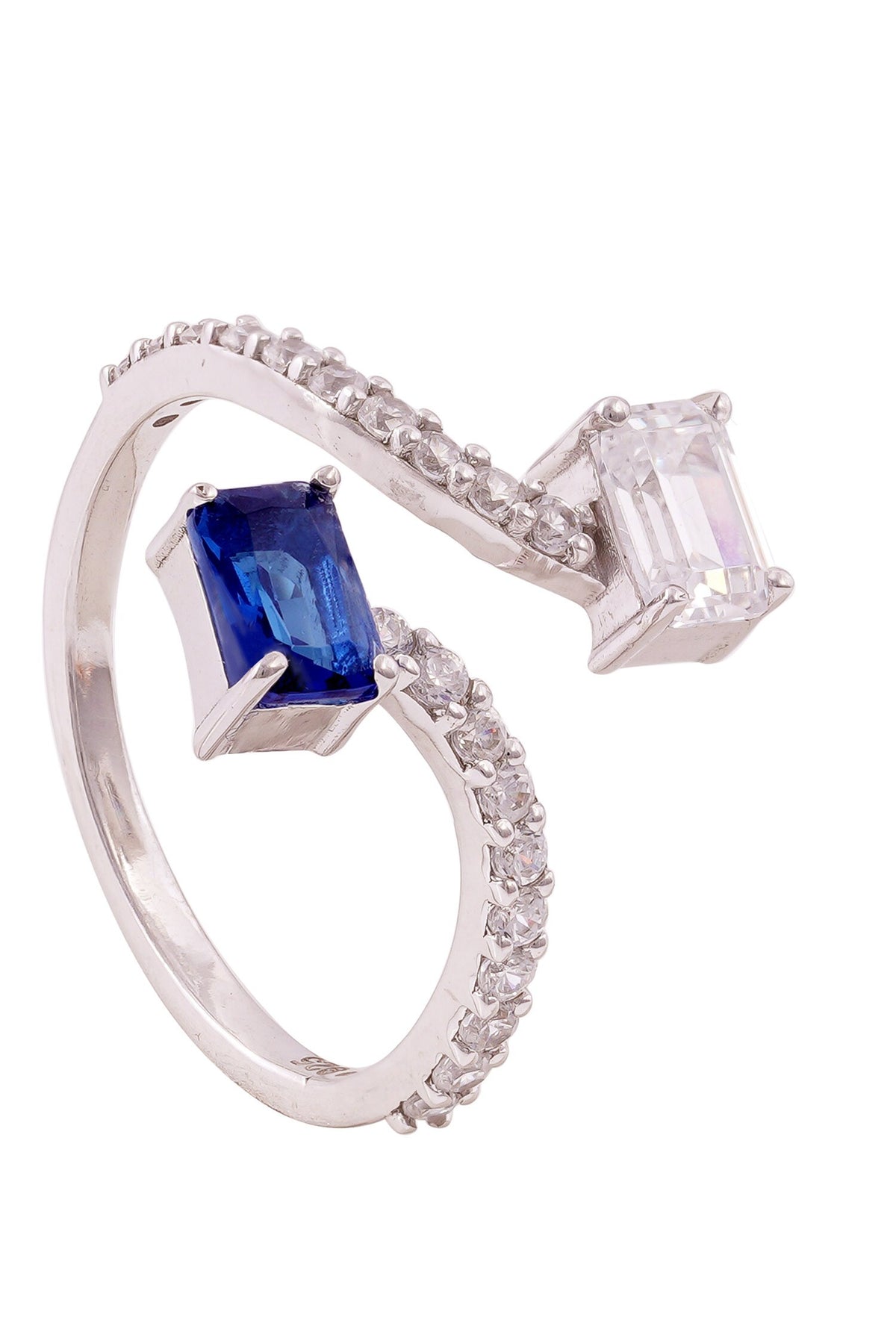 Avec Deux Zirconia Embellished Ring 