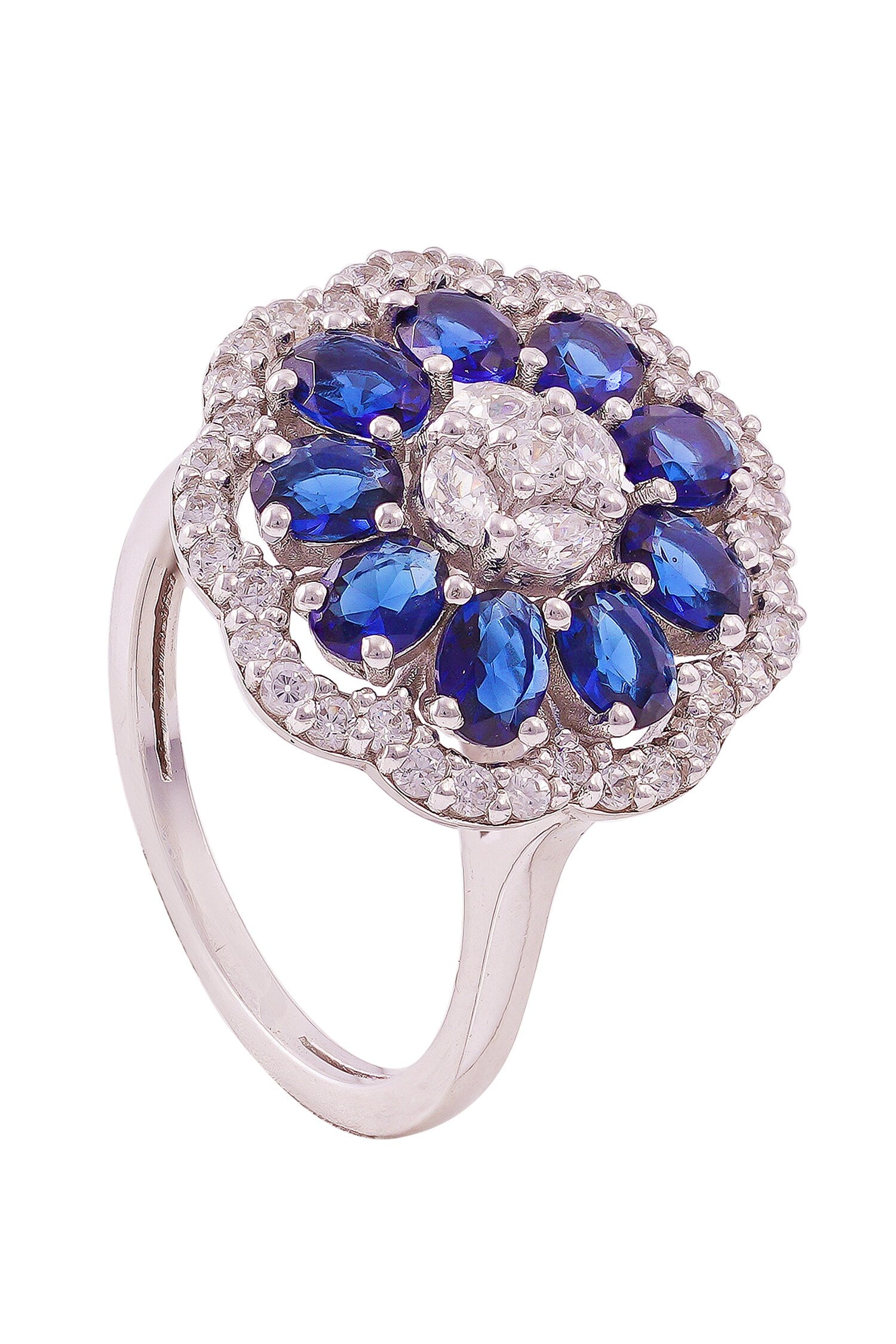 Floral Stone Embellished Ring 