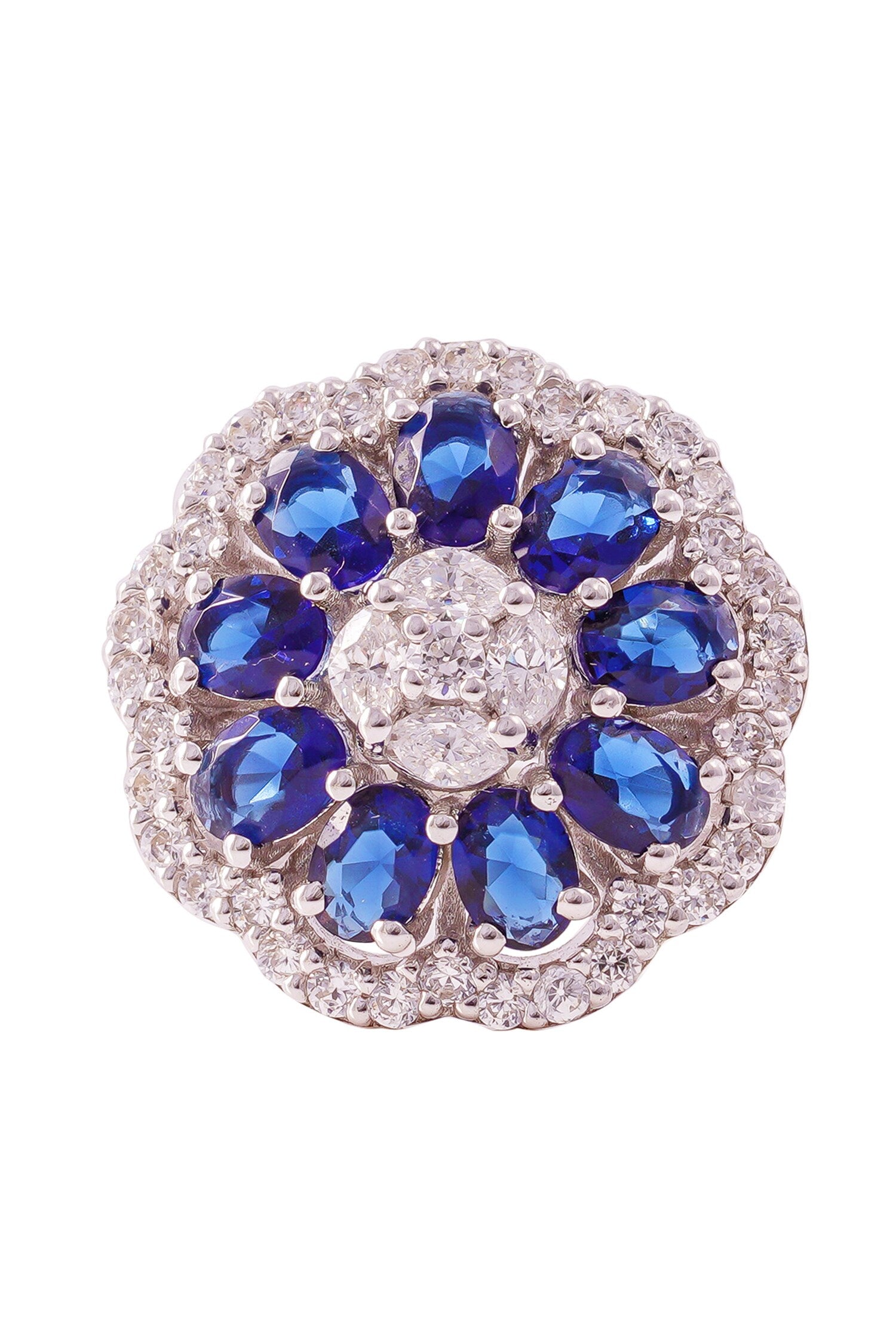 Floral Stone Embellished Ring 