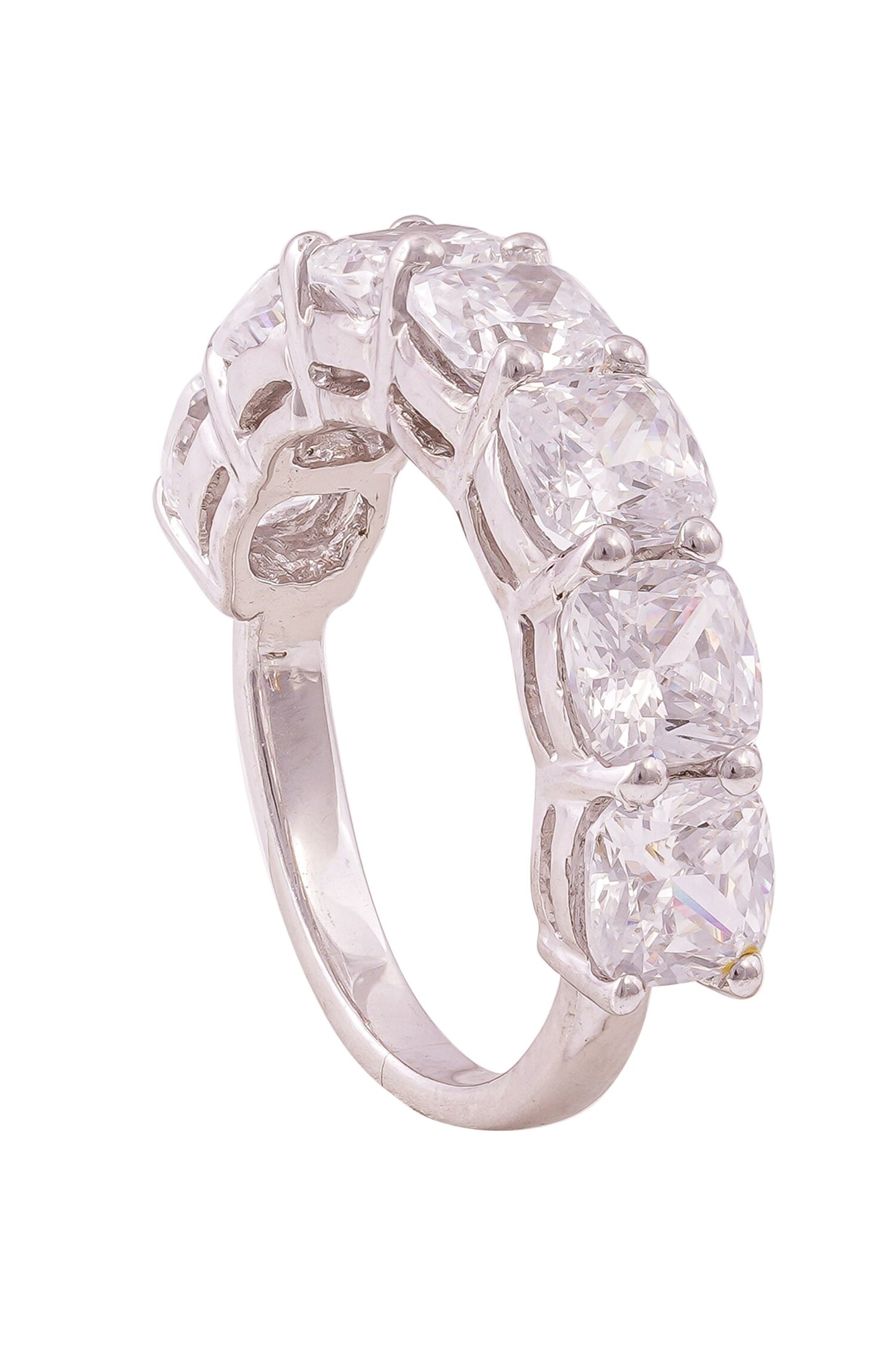 Cushion Shape Half Eternity Ring 