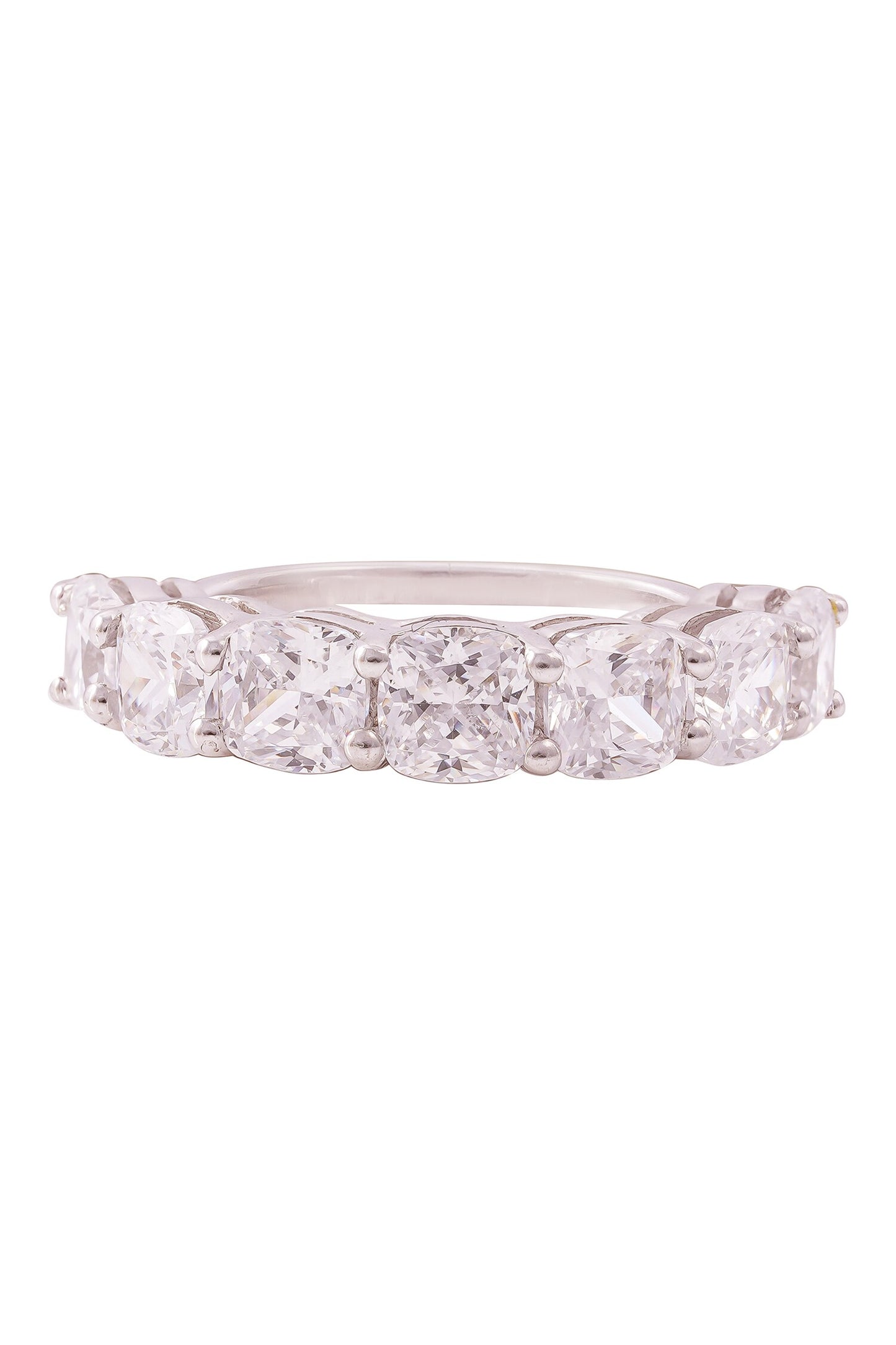 Cushion Shape Half Eternity Ring 