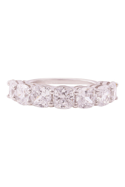 Cushion Shape Half Eternity Ring 