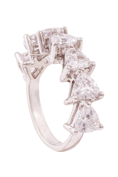 Trillion Shape Half Eternity Ring 