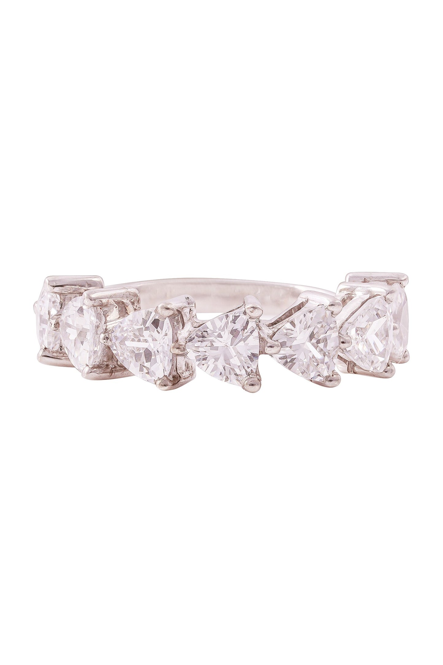 Trillion Shape Half Eternity Ring 