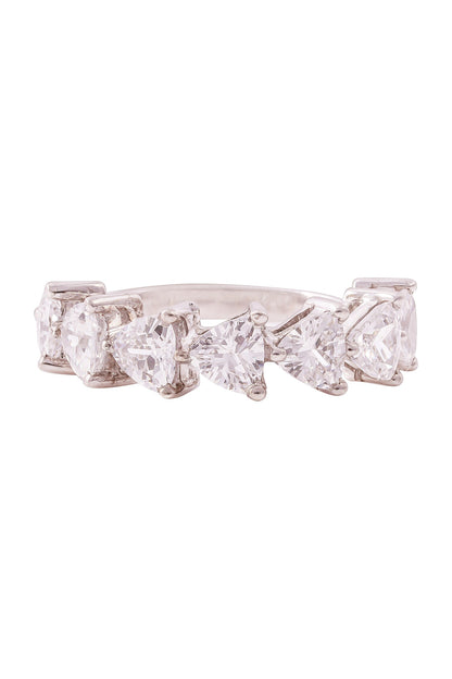 Trillion Shape Half Eternity Ring 