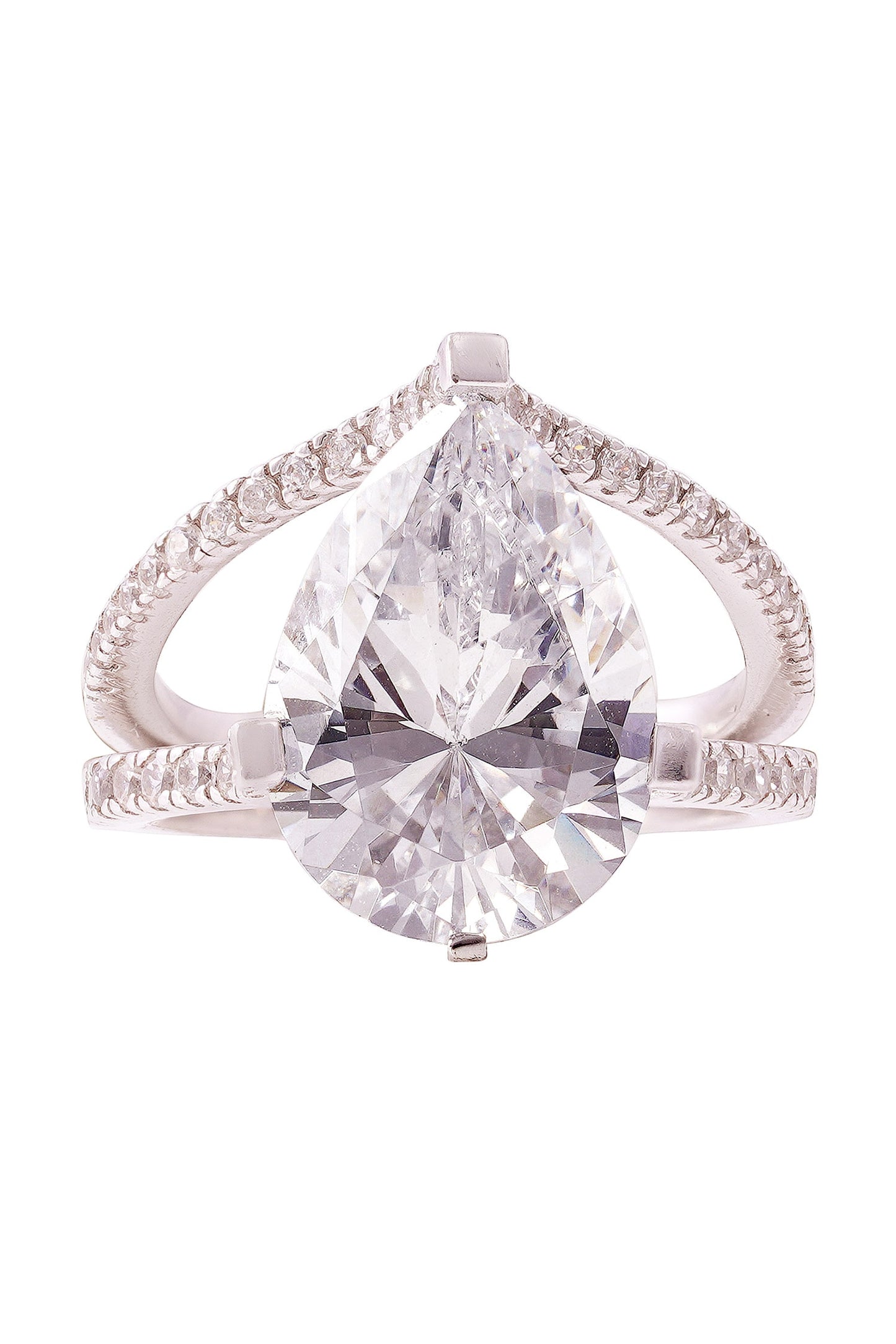 Luminous Pear Sparkler Ring 