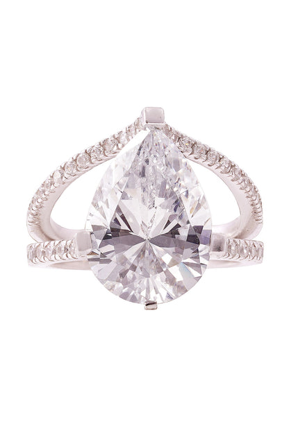 Luminous Pear Sparkler Ring 