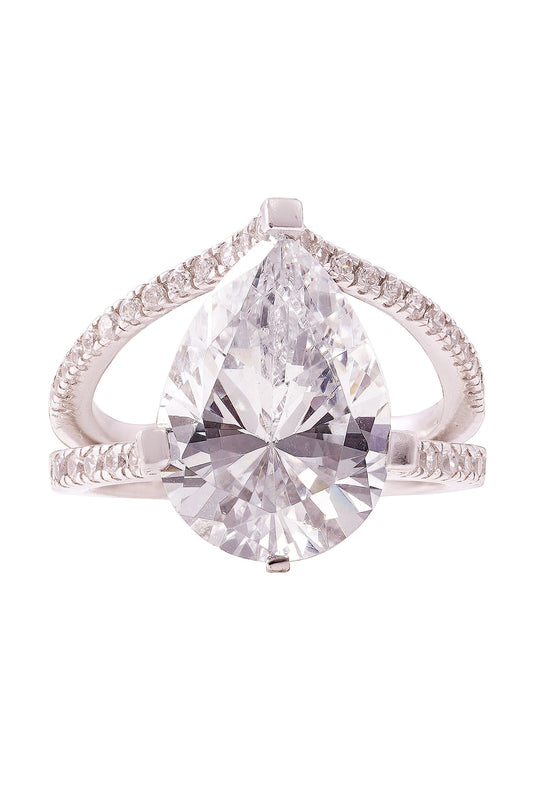 Luminous Pear Sparkler Ring 