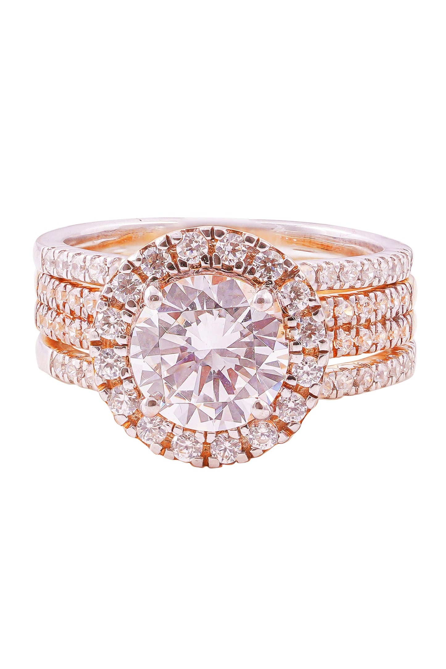 Beatrix Duo Tone Solitaire Ring 