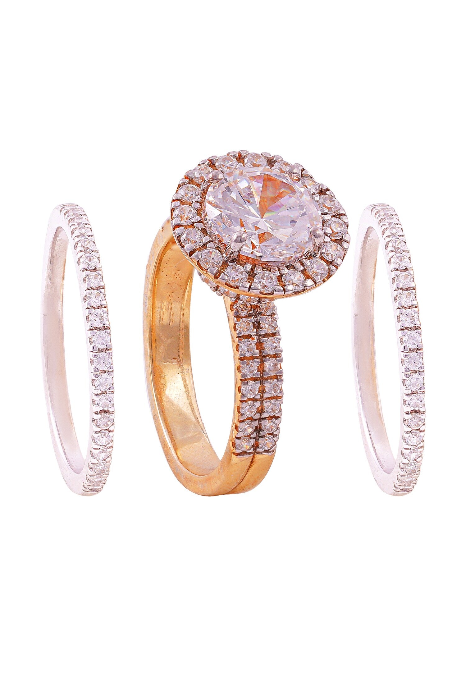 Beatrix Duo Tone Solitaire Ring 