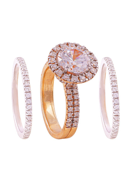 Beatrix Duo Tone Solitaire Ring 