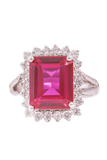 Ruby Halo Elegance Ring 